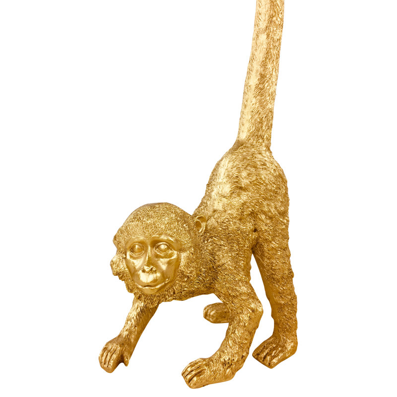 World Menagerie Curly Tailed Resin Monkey Figurine Wayfair.co.uk